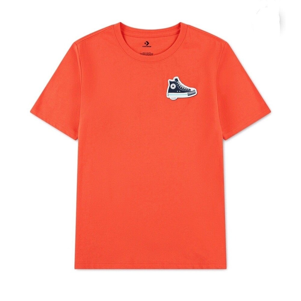 Converse Boys T Shirt Size 8 Medium Orange Chuck Taylor All Star Graphic Top NWT